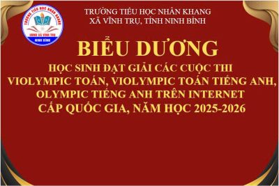 LAN TỎA NIỀM TỰ HÀO – BIỂU DƯƠNG HỌC SINH  ĐẠT GIẢI VIOLYMPIC TOÁN VÀ OLYMPIC TIẾNG ANH (IOE) CẤP QUỐC GIA  NĂM HỌC 2025–2026